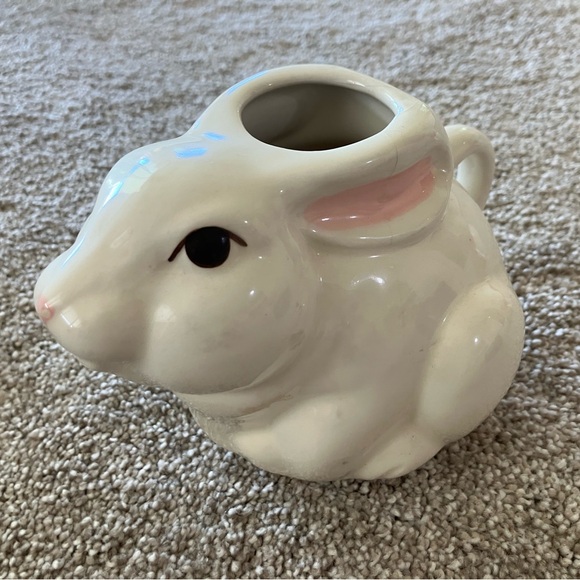 Charming White Rabbit Ceramic Pitcher - Picture 8 of 12